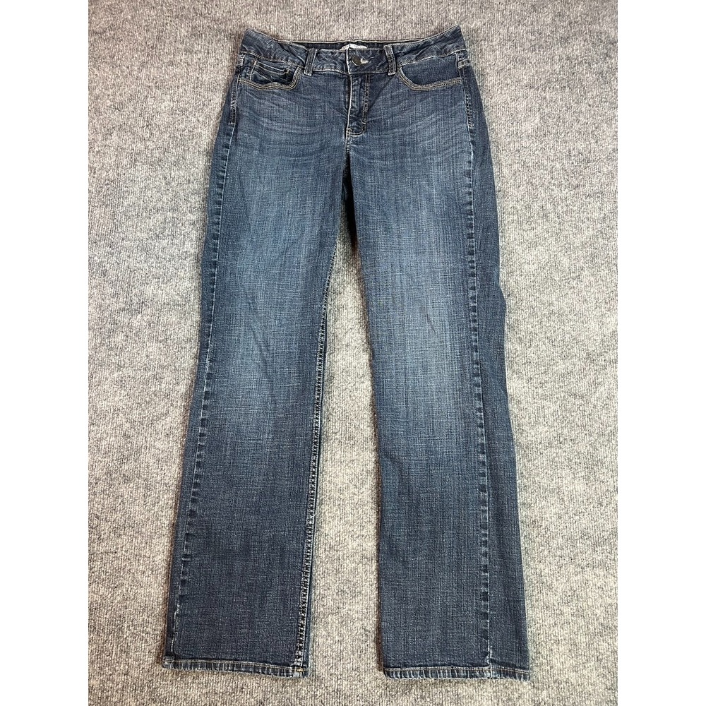 Riders By Lee Jeans Premium Women Size 16W M Blue Mid Rise Bootcut Stretch Sz L